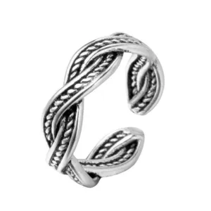 Retro Exquisite Twist Thai Silver Ring