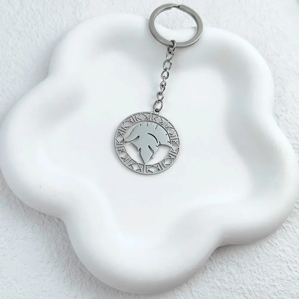 Roman Gladiator Helmet Keychain - Stainless Steel