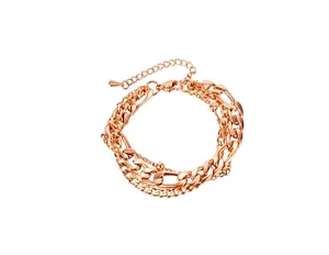 Rose Gold Layered Chain Bracelet