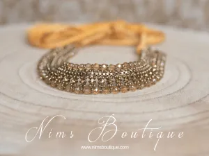 Royal Antique Gold Necklace with Gold stone