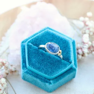 Sacred Love Kayanite gemstone sterling silver ring