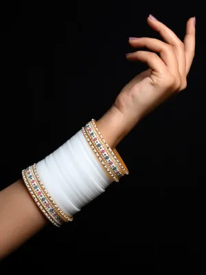Sanjana White Punjabi Chura