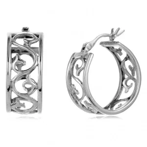 Scroll Hoop Earrings