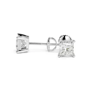 See The Light Solitaire Earrings 3 Natural Diamonds in White Gold