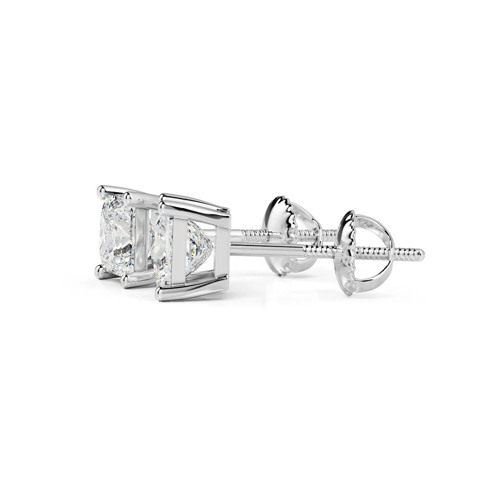 See The Light Solitaire Earrings 3 Natural Diamonds in White Gold