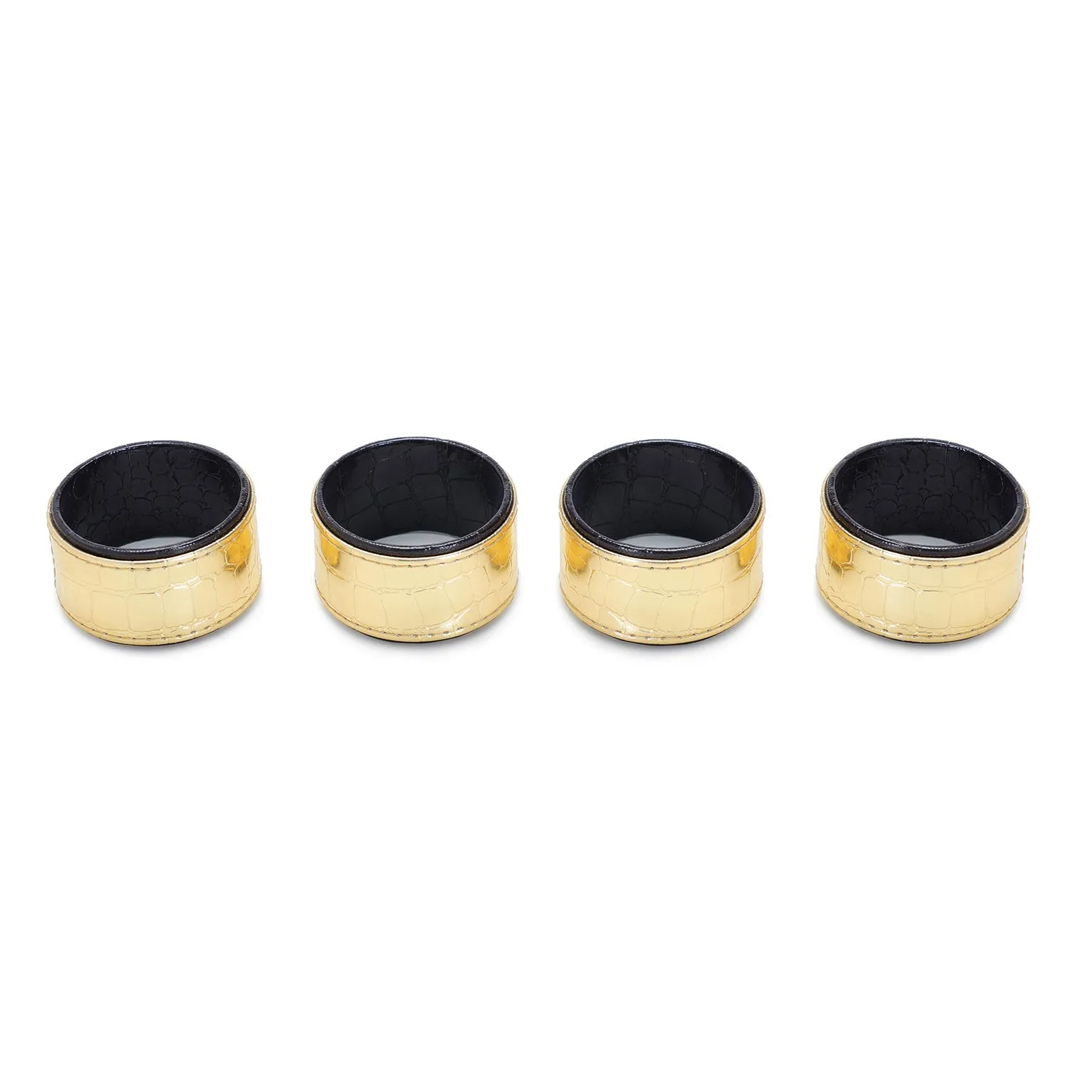 Set Of 4 Brown Napkin Ring