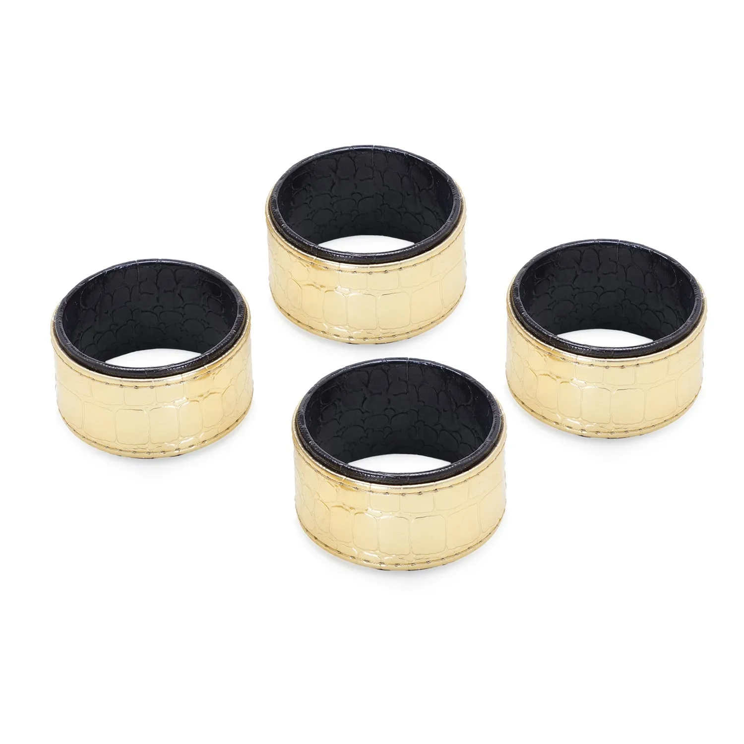 Set Of 4 Brown Napkin Ring