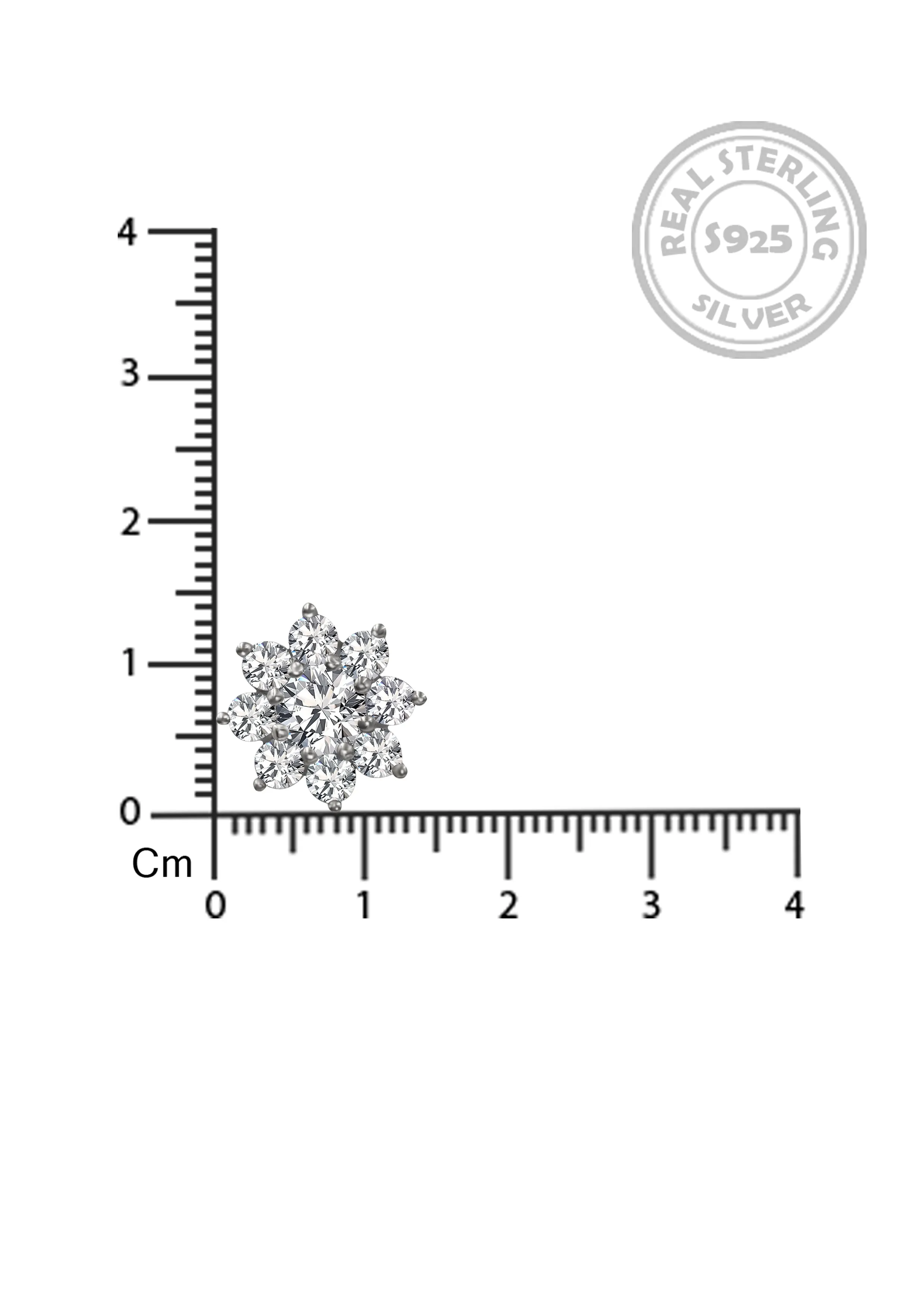 Silver Blooming Flower Studs