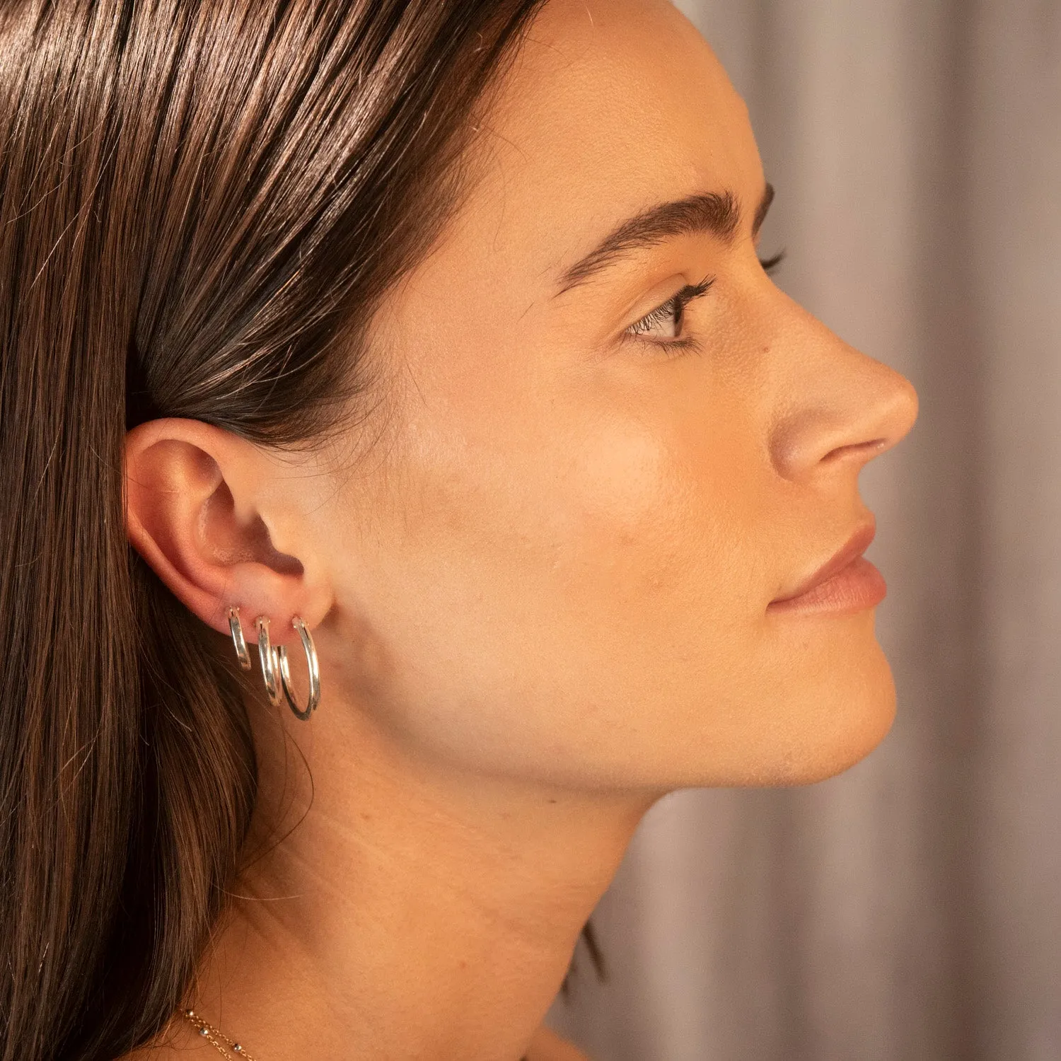 Silver Clasp Hoops