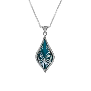 Silver Cocooned Butterfly Enamel Pendant | Keith Jack