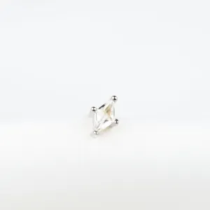 Silver Delicate Diamond Stud
