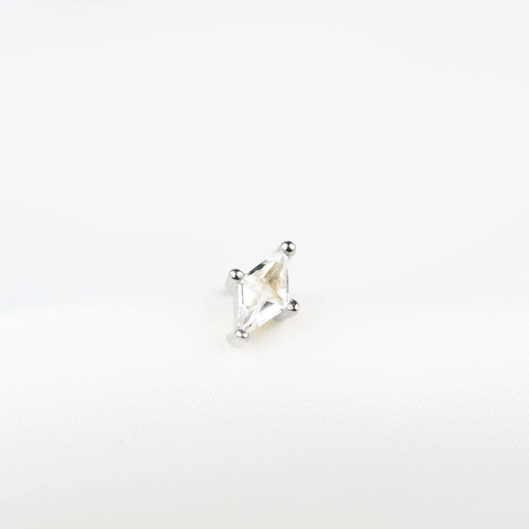 Silver Delicate Diamond Stud