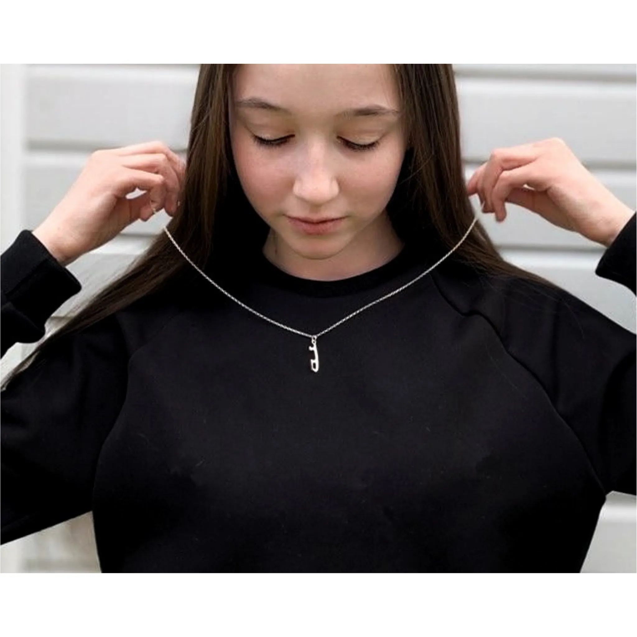 Silver Ice Skating Necklaces
