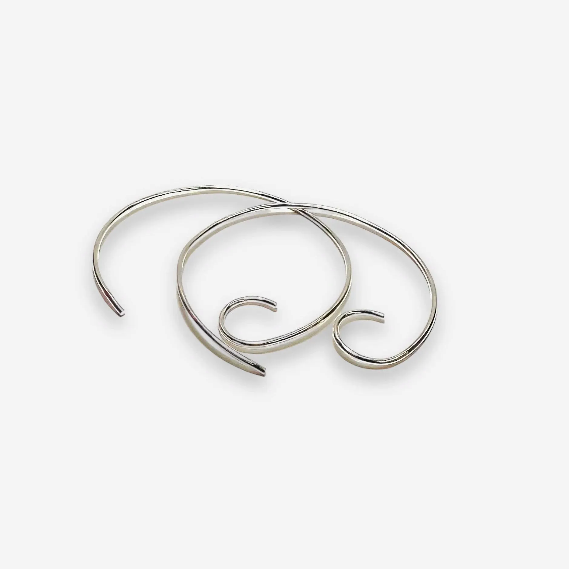 Silver Infinity Hoops