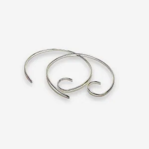 Silver Infinity Hoops
