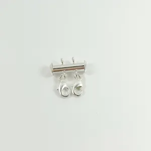 Silver Necklace Spacer Tube for 2 Layering Necklaces