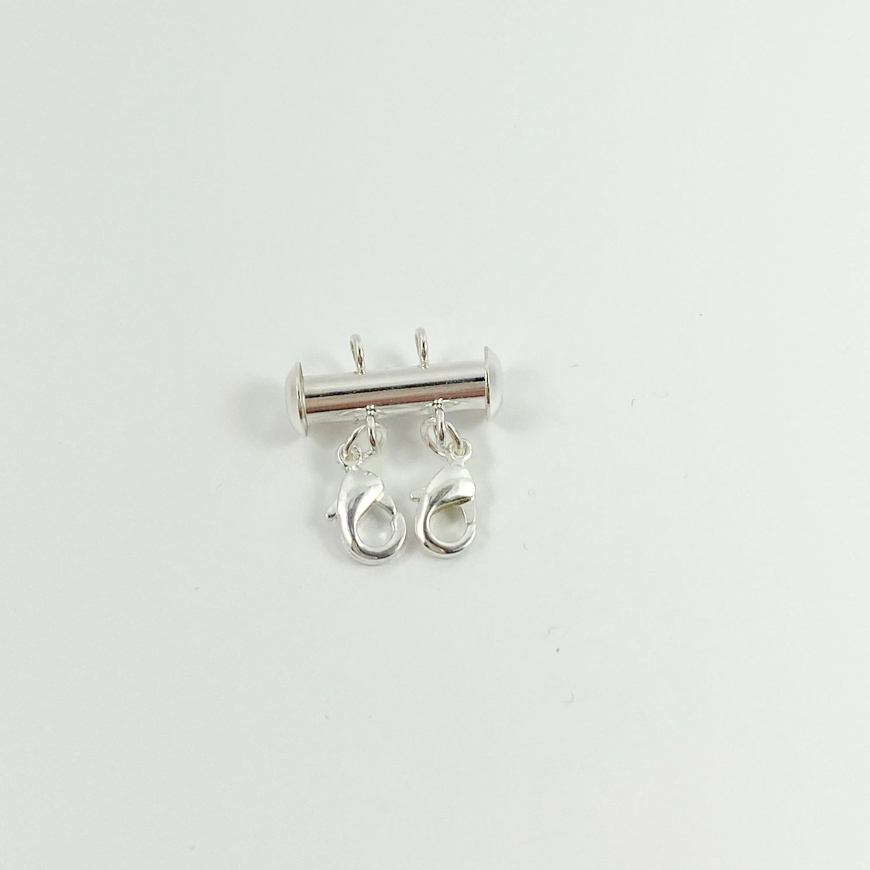 Silver Necklace Spacer Tube for 2 Layering Necklaces