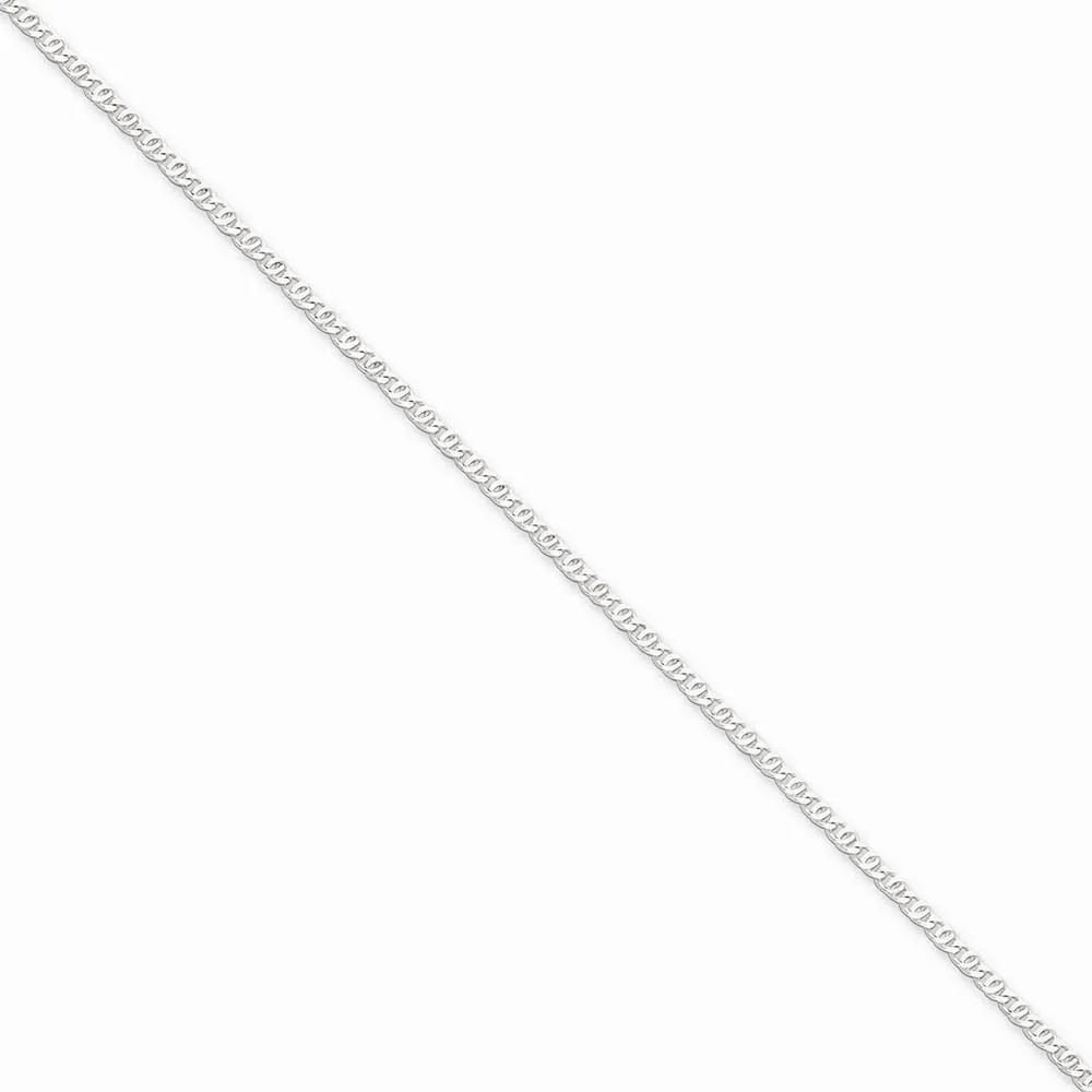 Silver Polish 2.00-mm Fancy Anchor Pendant Chain