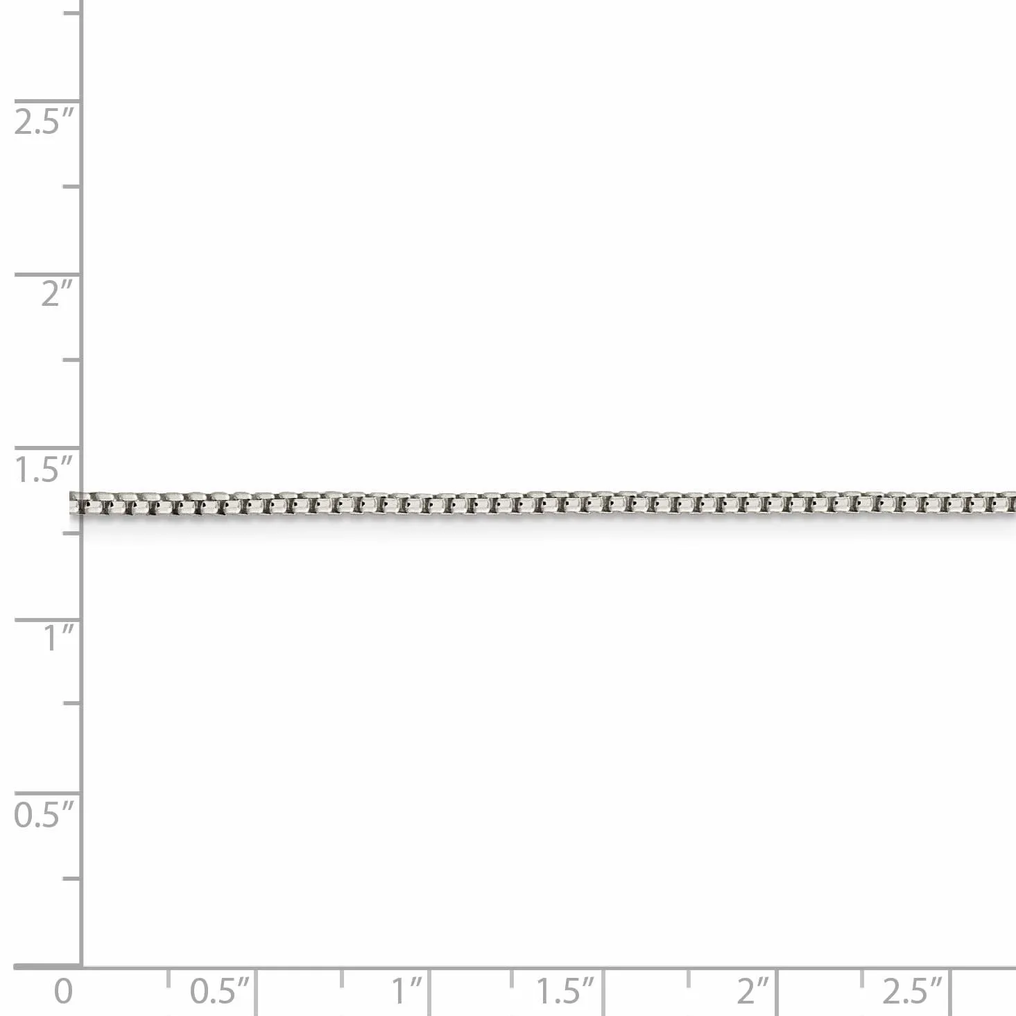 Silver Polished 1.75-mm Half Round Box Chain