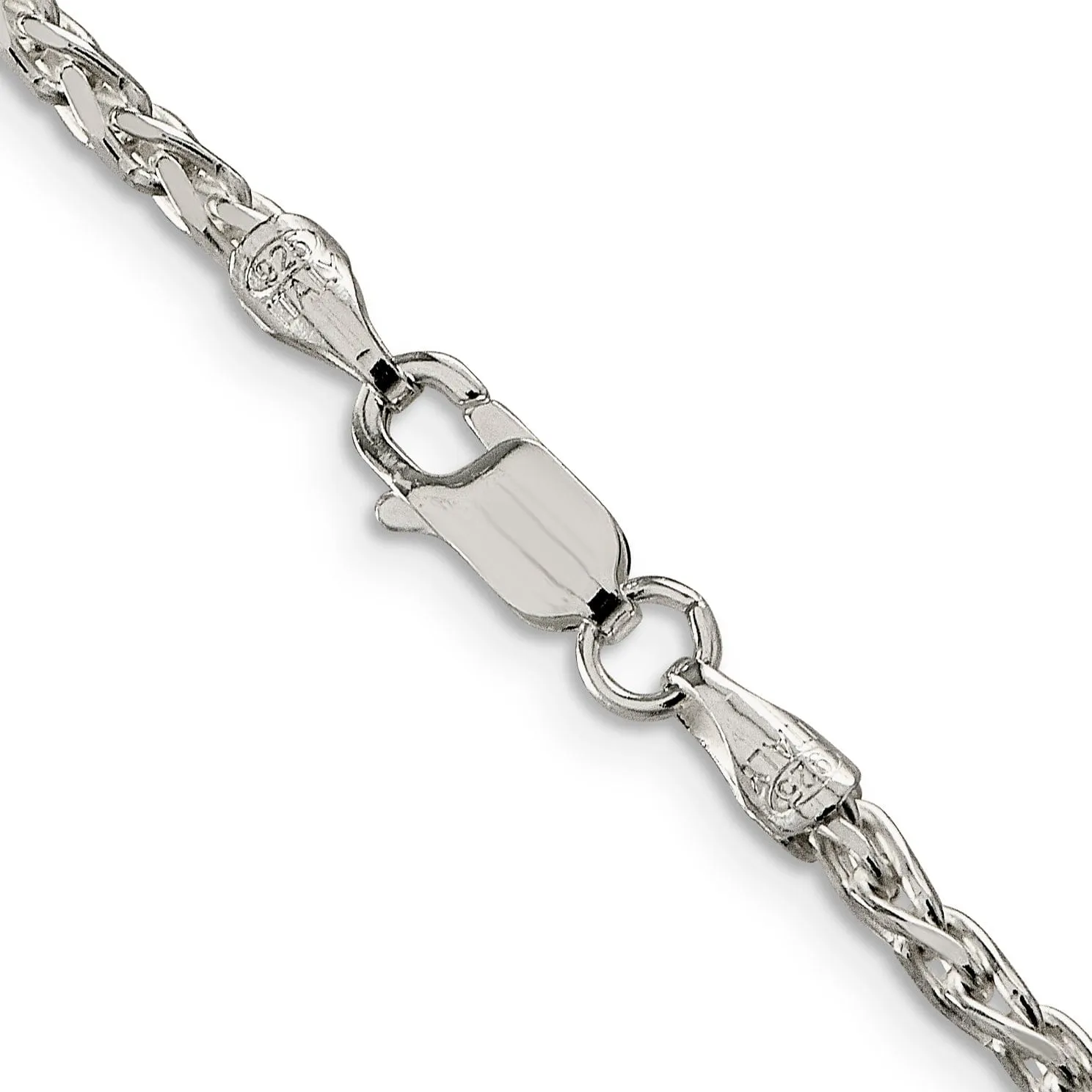 Silver Polished D.C 2.75-mm Solid Spiga Chain