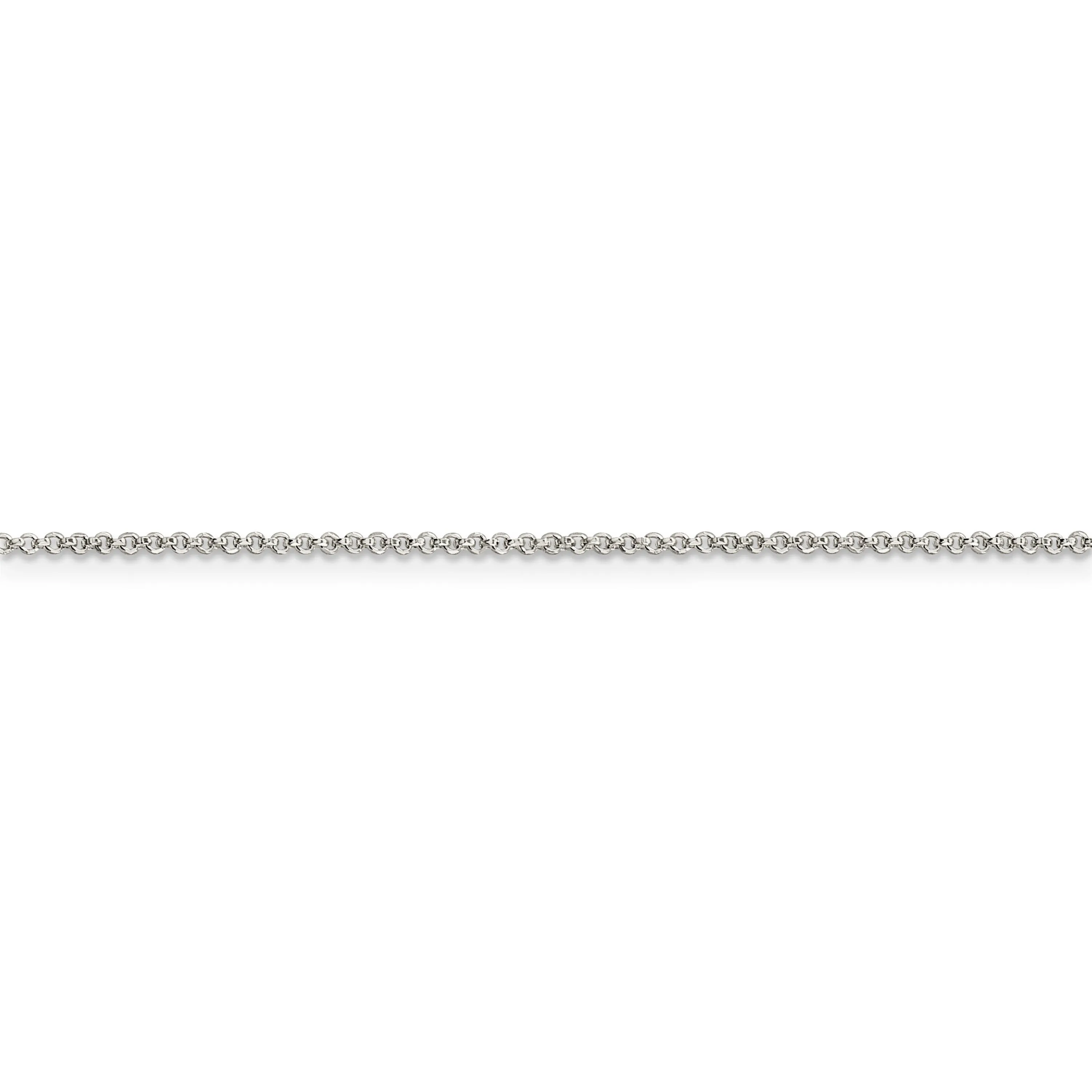 Silver Polished Finished 2.17-mm Rolo Chain