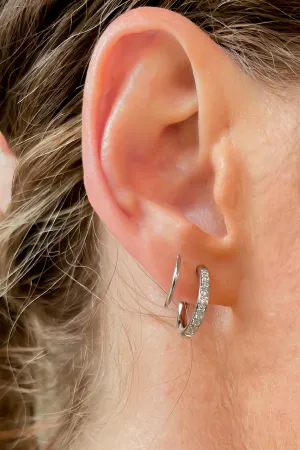 Silver Sparkle - Double Twist Earrings