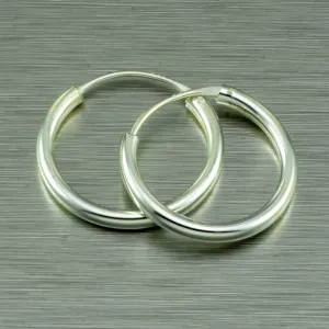 Simple sterling silver hoops (sleepers)