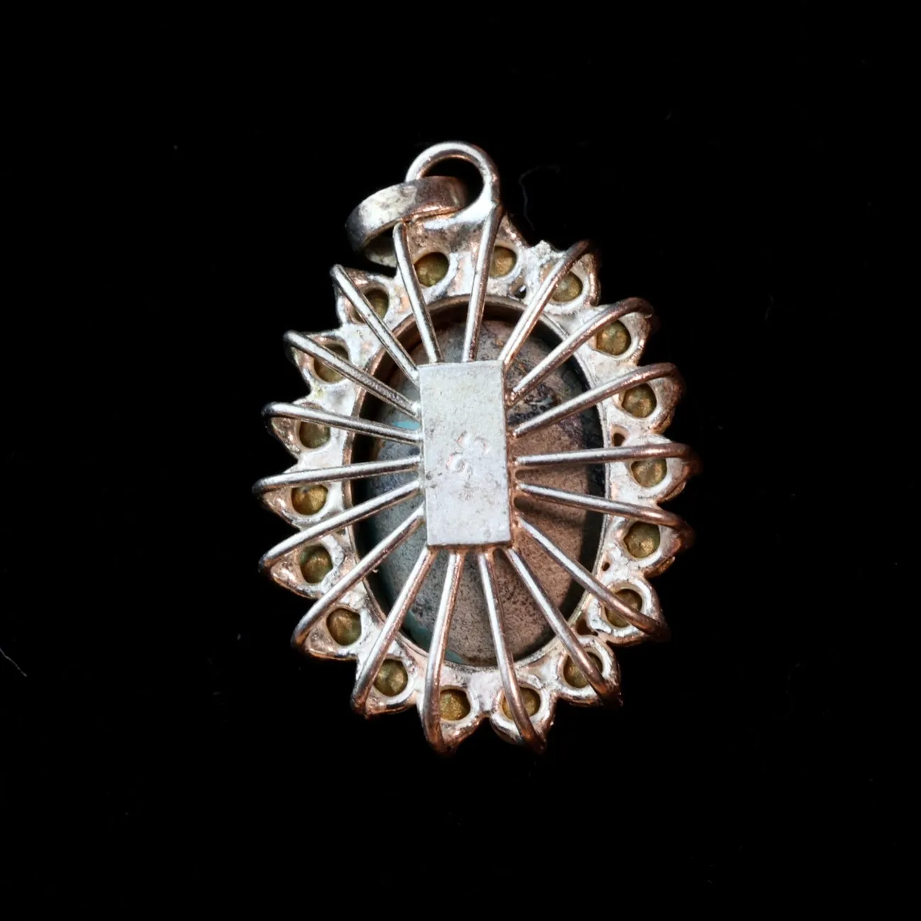 Sky Blue Neyshabur Turquoise Gemstone with Cubic Zirconia Pendant