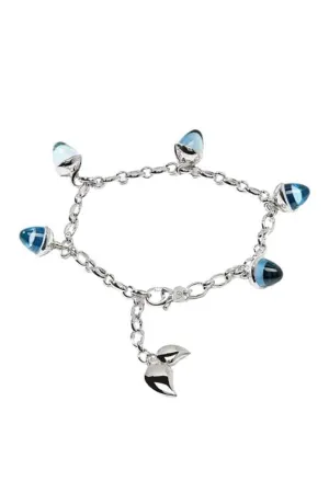 Sky Topaz Mikado Flamenco Charm Bracelet