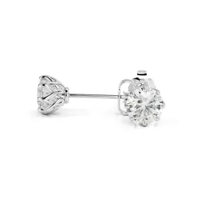 Solar Energy Clasps Earrings 2 Natural Diamonds in White Gold