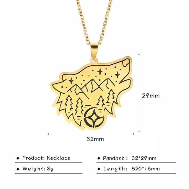 Stainless Steel Animal Pendant Necklace