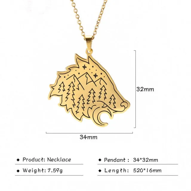 Stainless Steel Animal Pendant Necklace