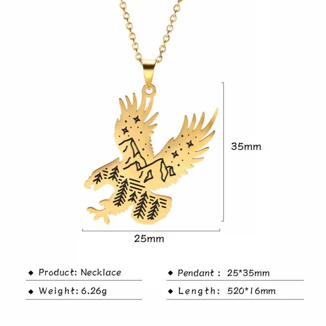 Stainless Steel Animal Pendant Necklace