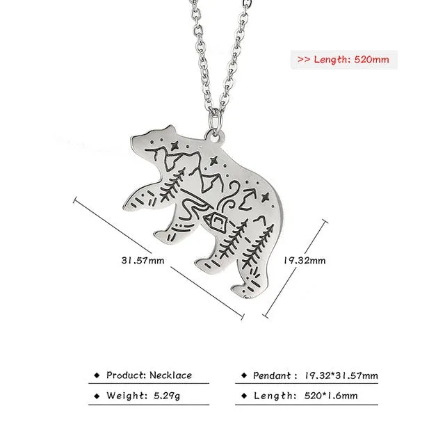 Stainless Steel Animal Pendant Necklace