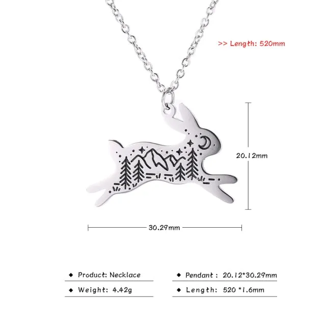 Stainless Steel Animal Pendant Necklace
