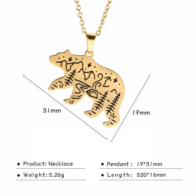 Stainless Steel Animal Pendant Necklace