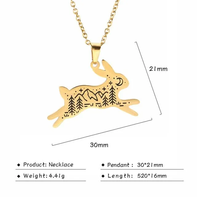 Stainless Steel Animal Pendant Necklace