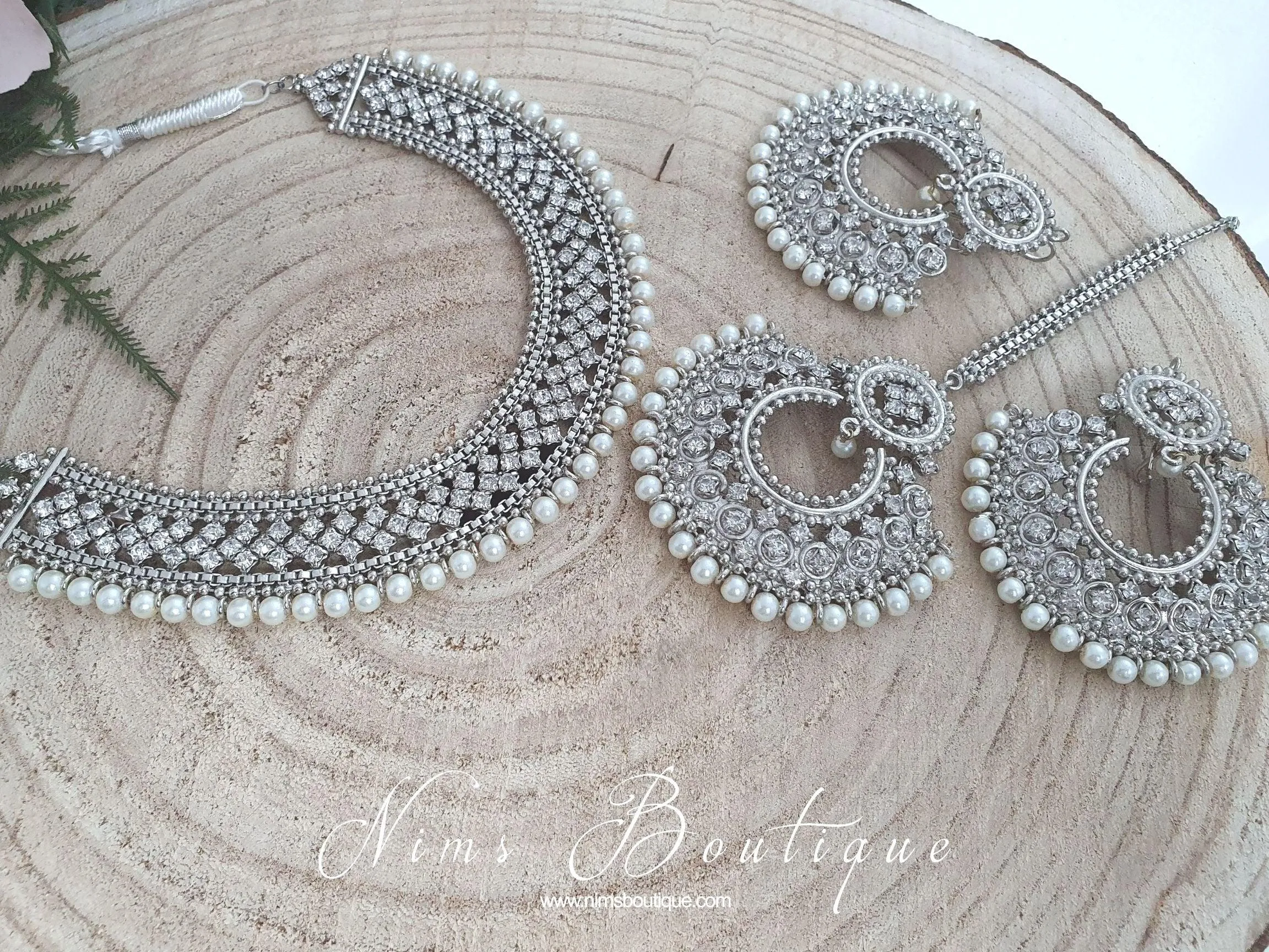 Statement Royal Silver & Pearl Necklace