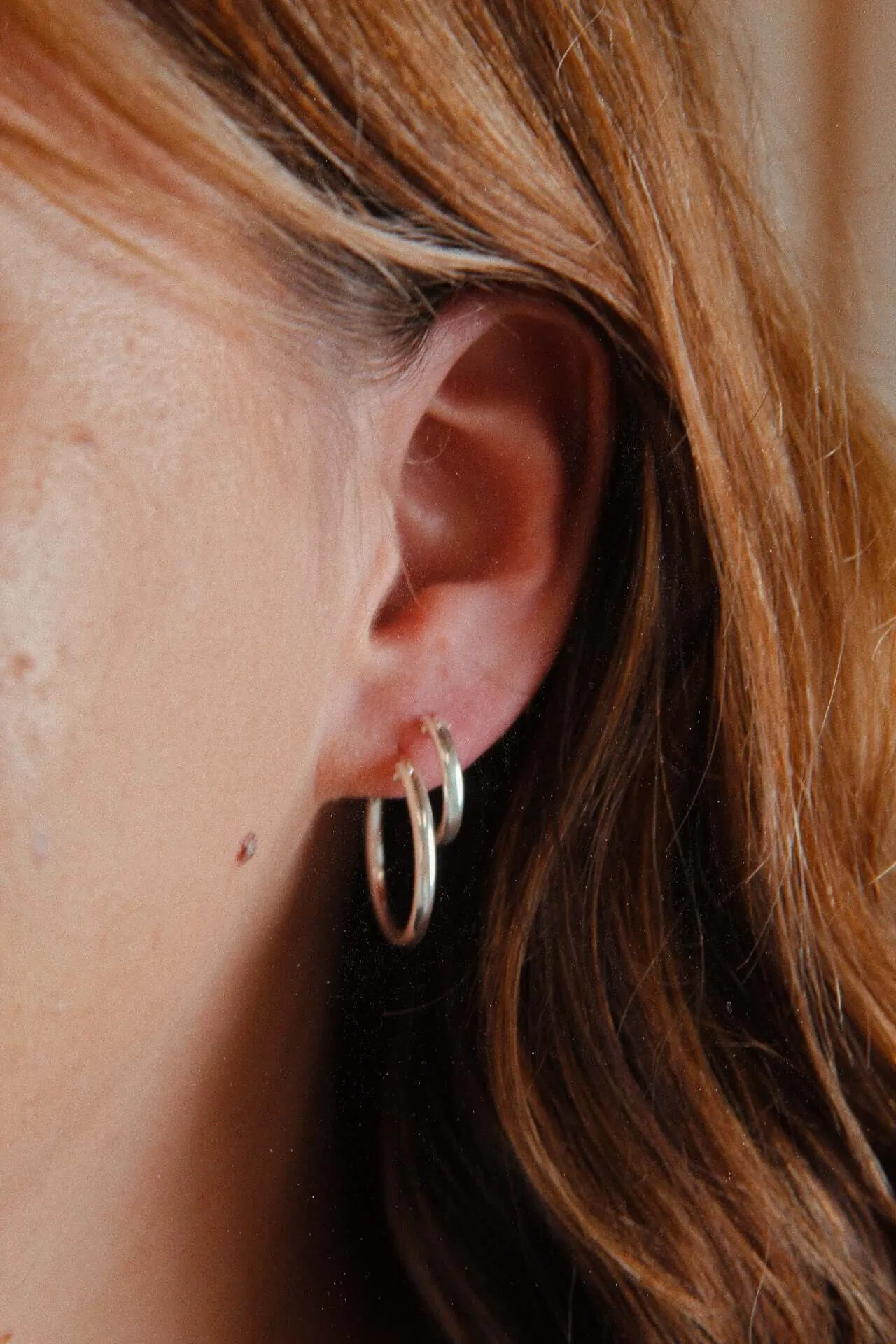 Sterling Silver Hinged Hoop Earrings