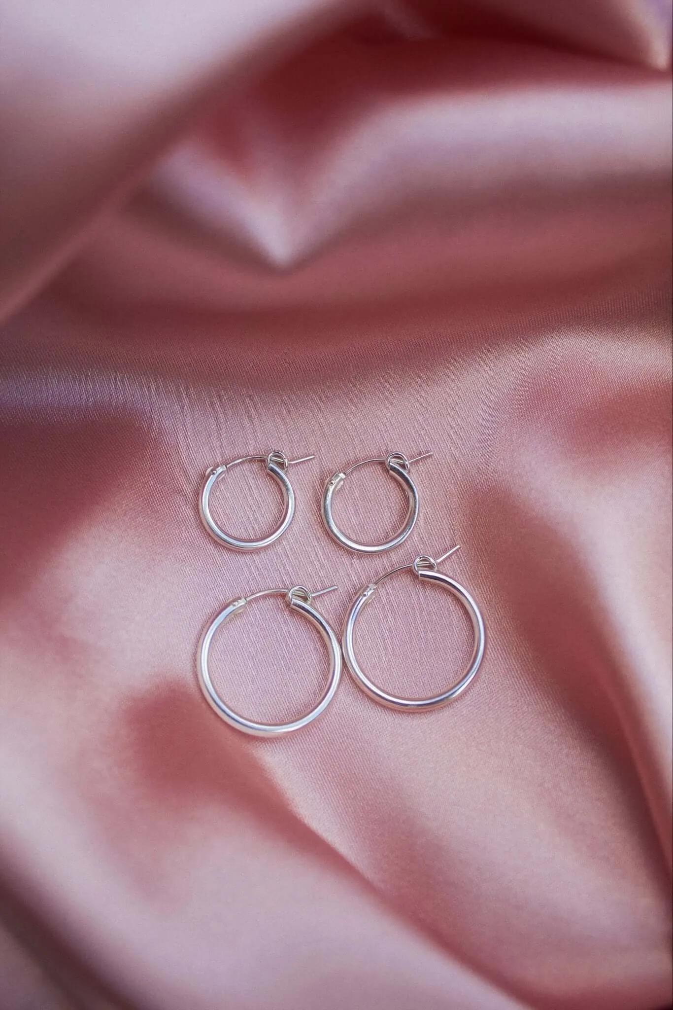 Sterling Silver Hinged Hoop Earrings
