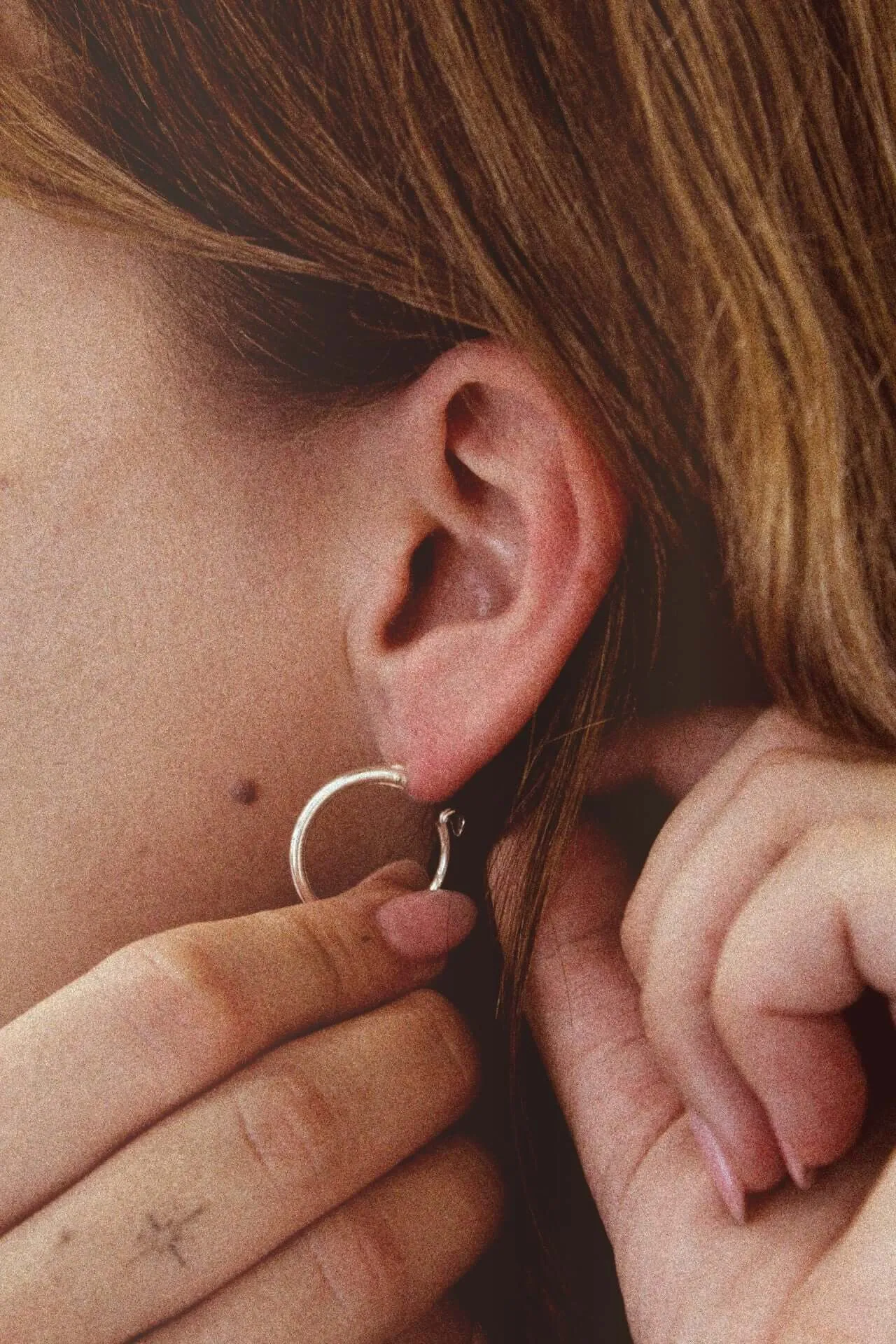 Sterling Silver Hinged Hoop Earrings
