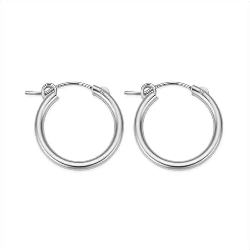 Sterling Silver Hinged Hoop Earrings