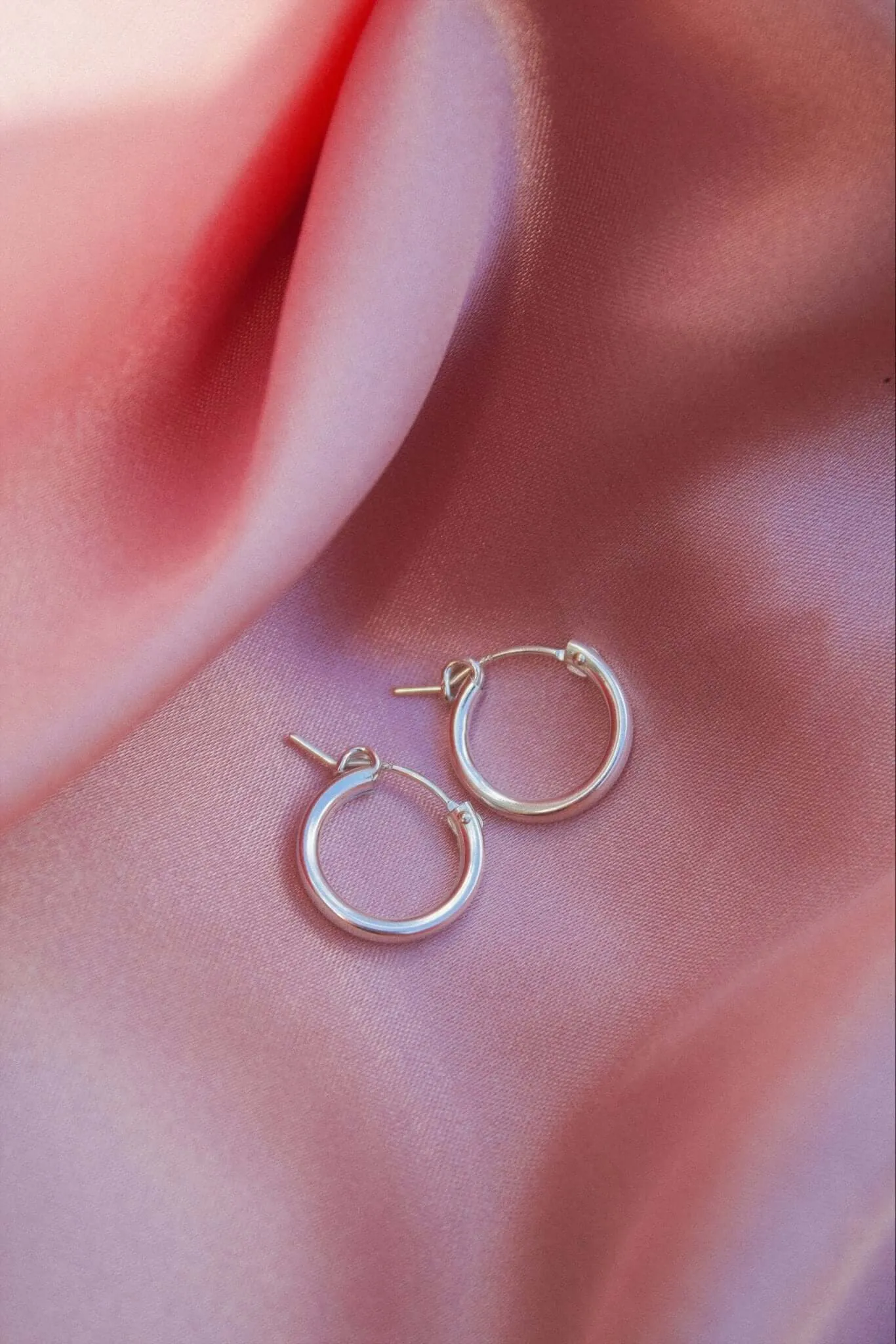 Sterling Silver Hinged Hoop Earrings