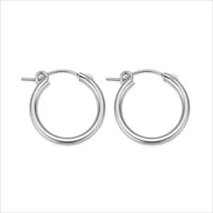 Sterling Silver Hinged Hoop Earrings