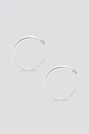 Sterling Silver Nude Khartoum Hoops