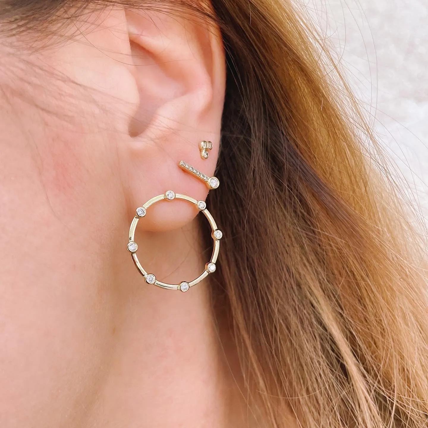 Stones Eternity Stud Earrings