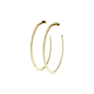 Stylish Diamond Hoops