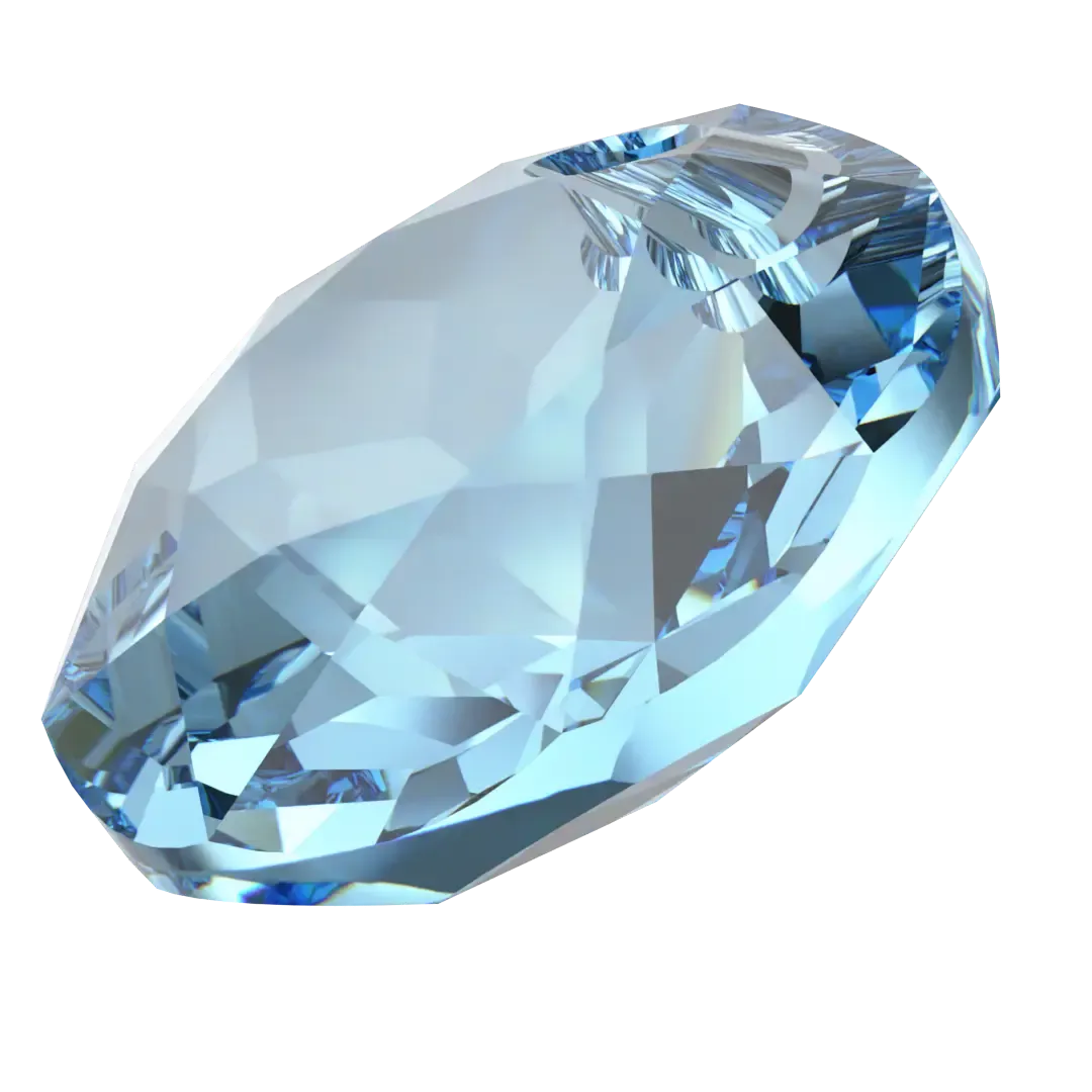 Swarovski Pendants Classic Cut (6430) Aquamarine