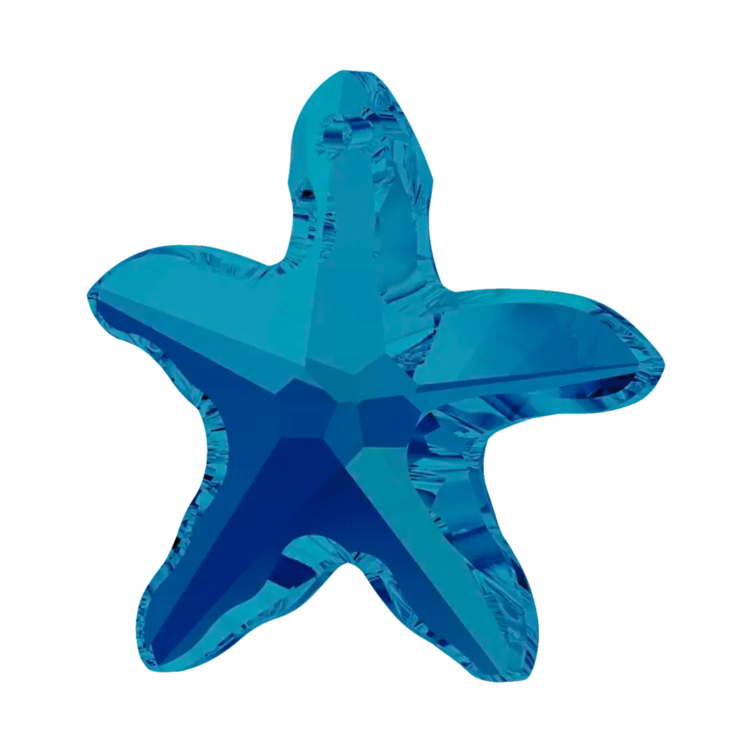 Swarovski Pendants Starfish (6721) Crystal Bermuda Blue P
