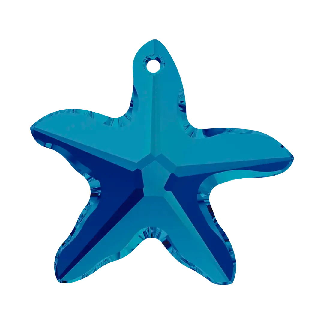 Swarovski Pendants Starfish (6721) Crystal Bermuda Blue P